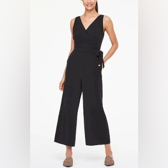 LOFT Pants - Loft Outlet Black Tie Waist Jumpsuit 8